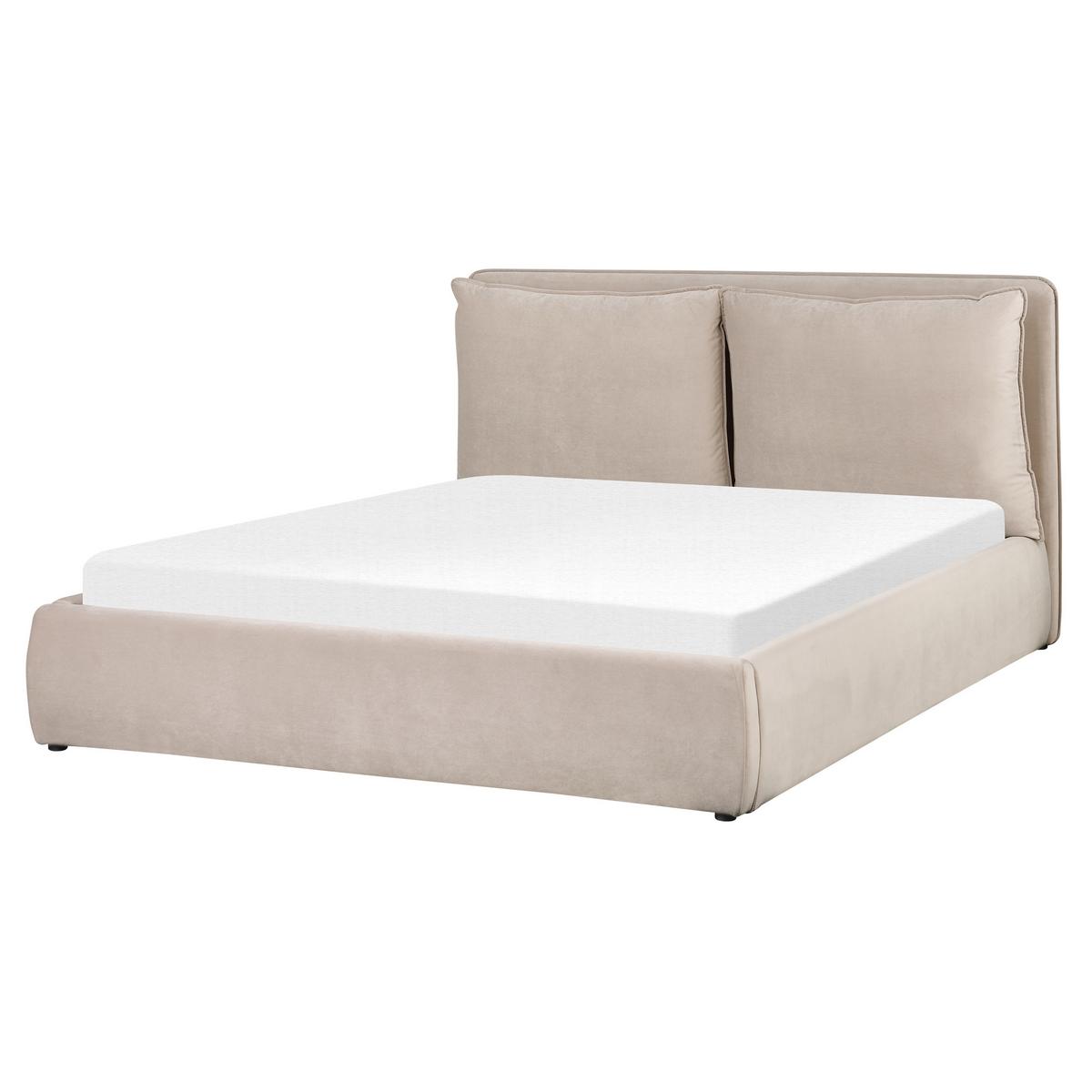 BETT 160/200 cm Beige Bajonna - Beige, Textil (160/200cm) - Beliani