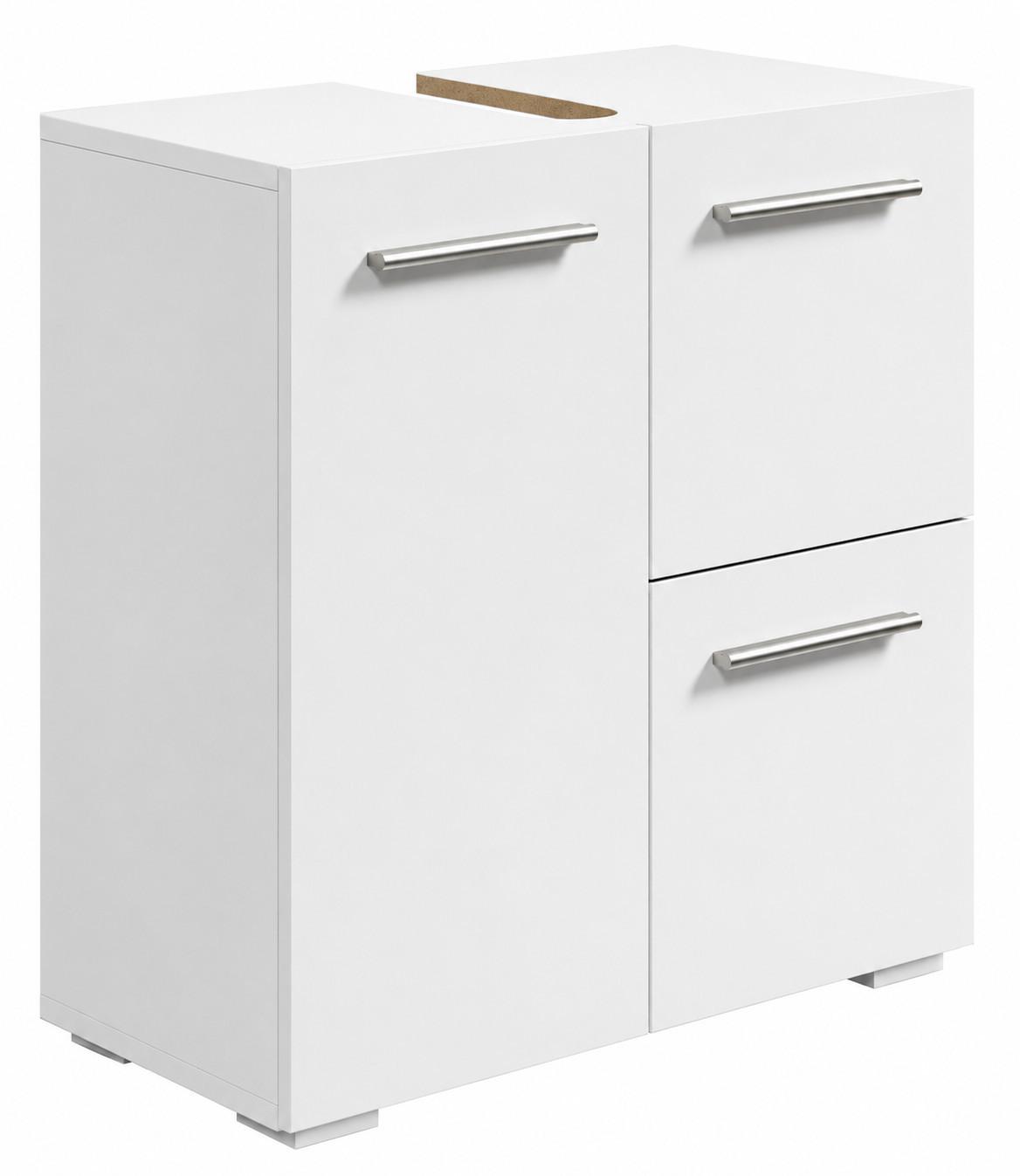 WASCHBECKENUNTERSCHRANK Mars Weiß - 60 x 30 x 60 cm - Weiß, Holz (60/60/30cm) - Badplaats