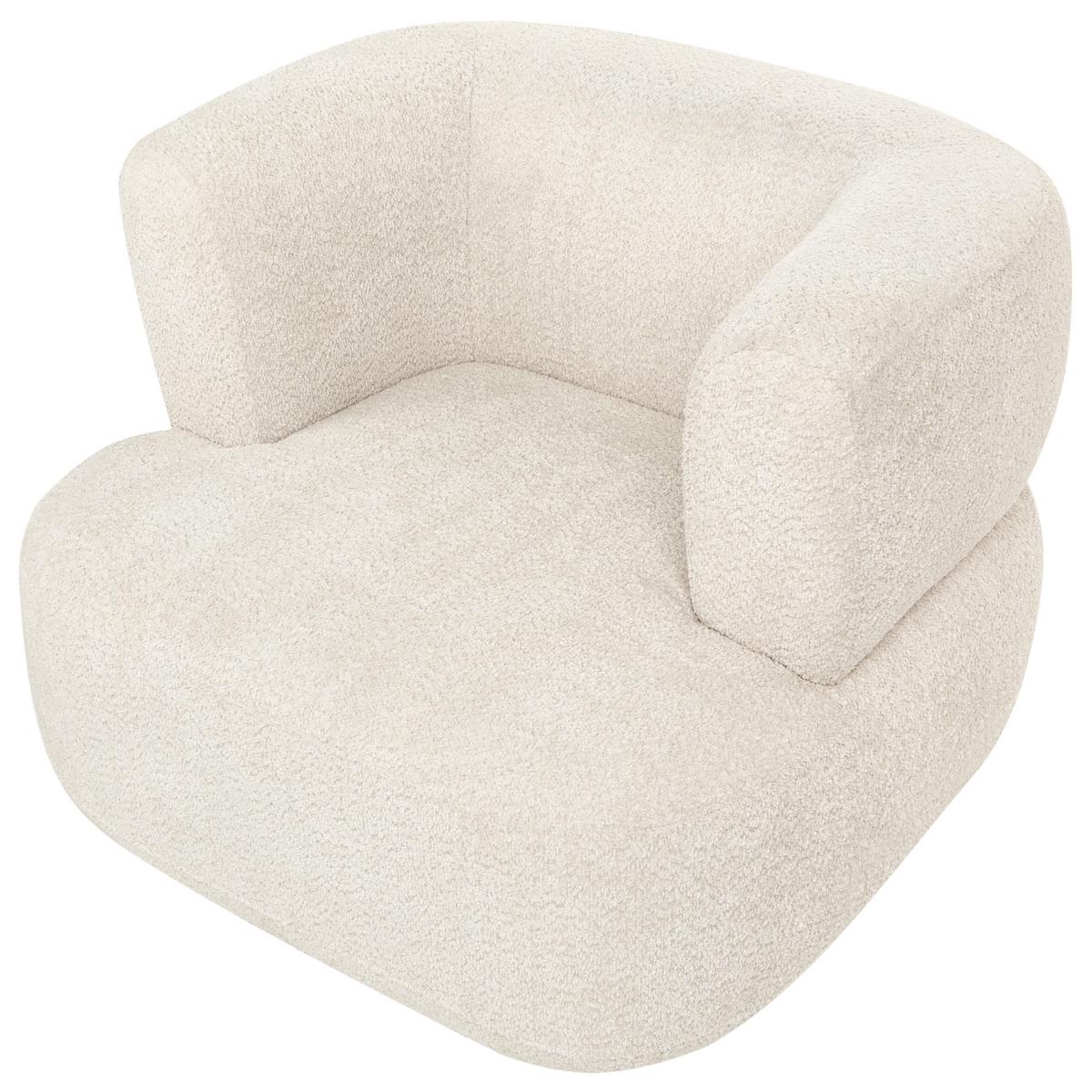 SESSEL Chenillegewebe Hellbeige Lohja - Beige, Textil (92/73/88cm) - Beliani