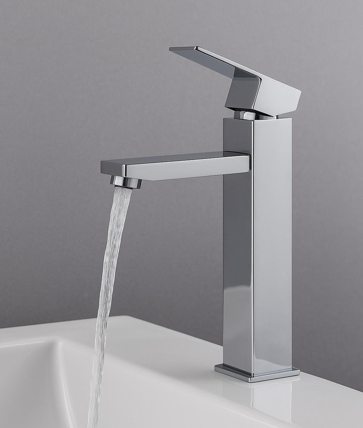WASCHTISCHARMATUR Pasco XL Chrom - Chromfarben, Metall (10/25/5cm) - Badplaats
