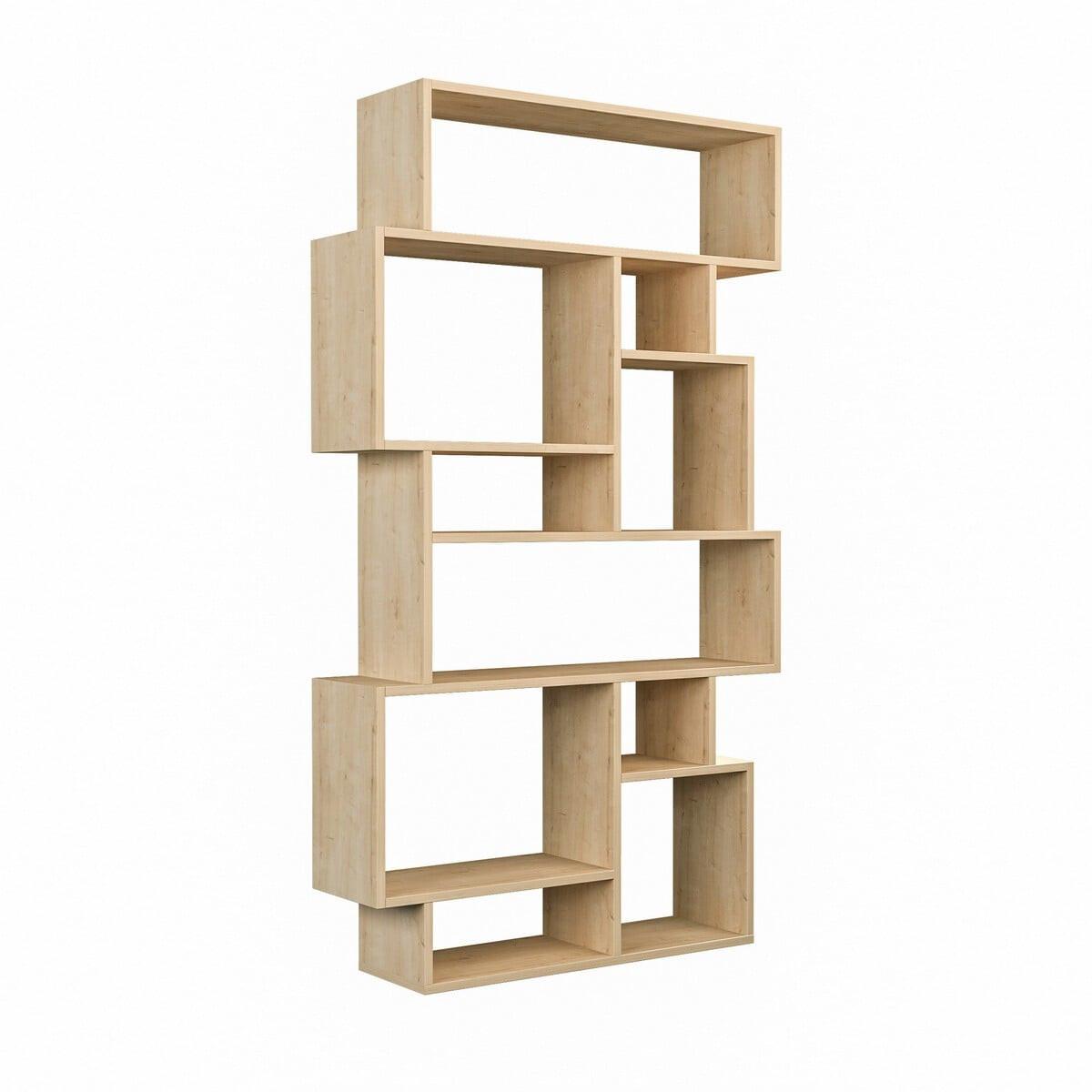 BÜCHERREGAL mit Fächern 96/25/168 cm - Eichefarben, Holzwerkstoff (25.5/168.5/28cm) - Calicosy