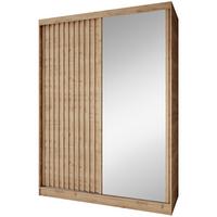 SCHWEBETÜRENSCHRANK Donatello mit 2 Türen. 160 cm, eiche Artisan - Eiche Artisan, Holzwerkstoff (160/205/60cm) - Beautysofa