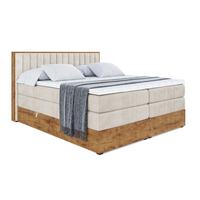BOXSPRINGBETT mit Matratze H3|H4 und Lattenrost - LOLLI4 KING-180x200 - Beige Casablanca - Beige, Holzwerkstoff (180/200cm) - ALTDECOR