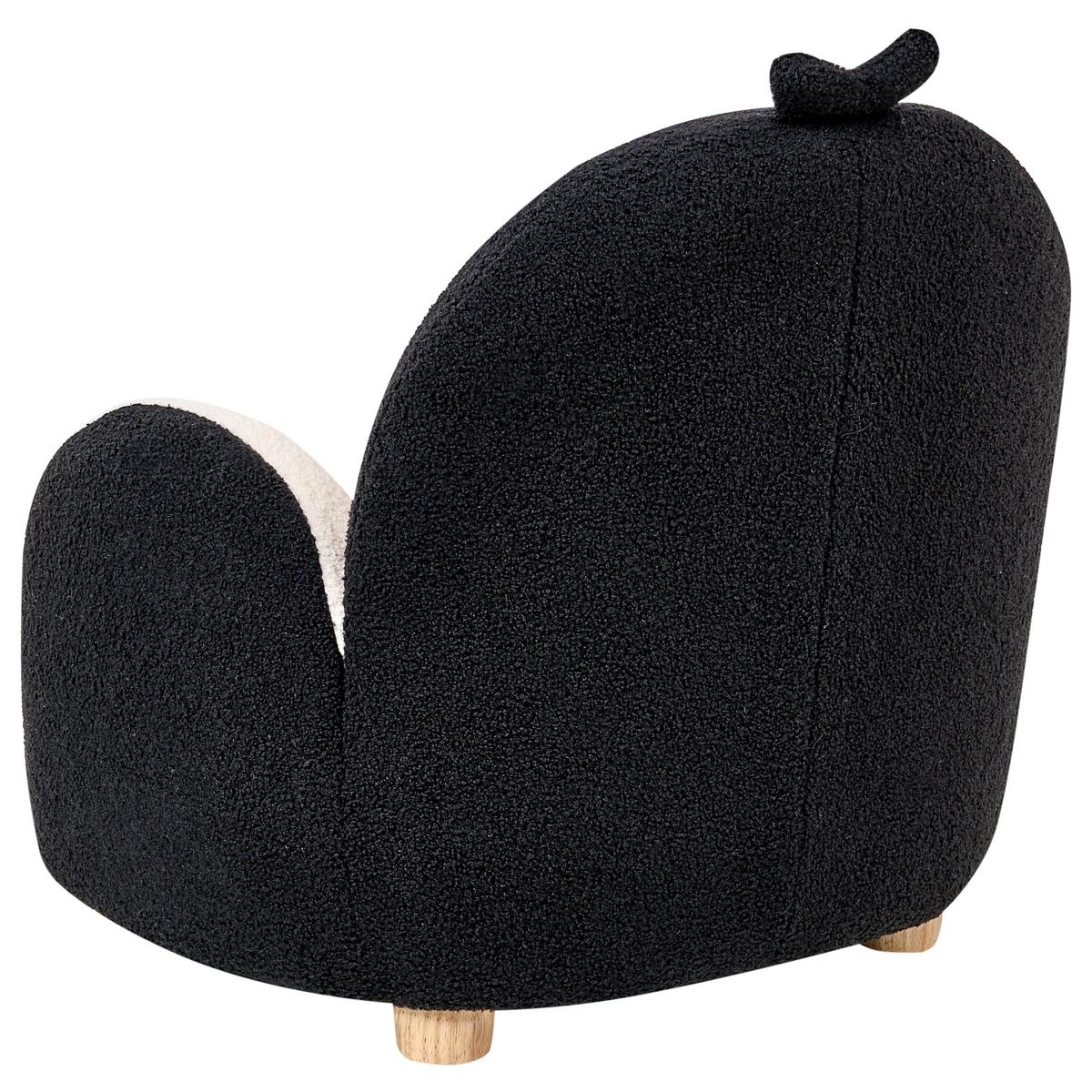 KINDERSESSEL Cremeweiß Fyn - Schwarz/Weiß, Textil (50/60/55cm) - Beliani