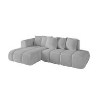 ECKSOFA Ottomane Links CLOUD-L-v1 280x185x90 Hellgrau Bouclé - Hellgrau, Holzwerkstoff/Kunststoff (180/289cm) - ALTDECOR