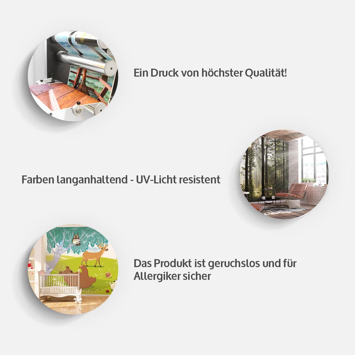 SELBSTKLEBENDE FOTOTAPETE 196/140 cm - Grau/Grün, Kunststoff/Textil (196/1cm) - KUNSTLOFT