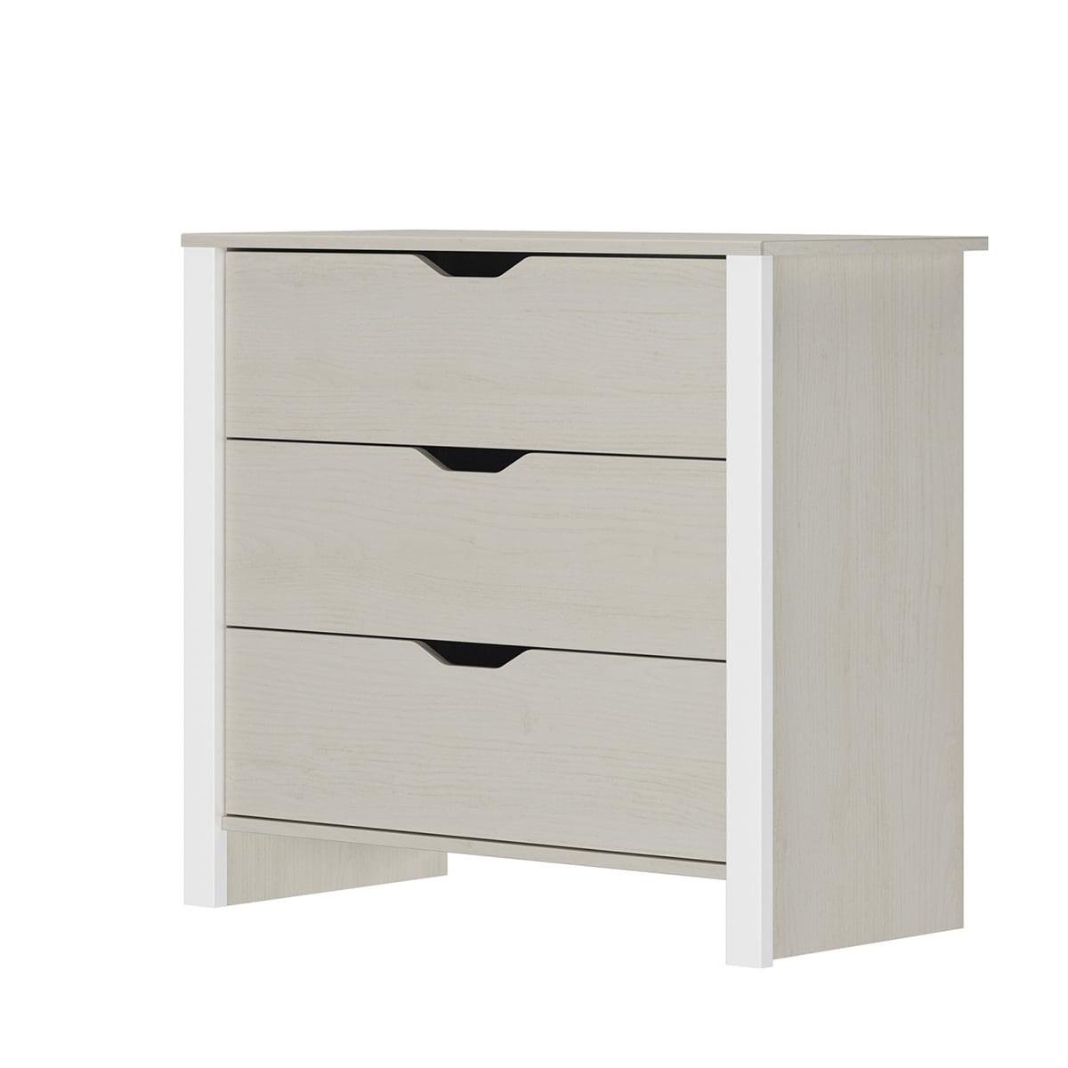 KOMMODE 3 Schubladen Nairobi - L88 x H80 x P43 cm - Grau, Holzwerkstoff (43/80/94cm) - Calicosy