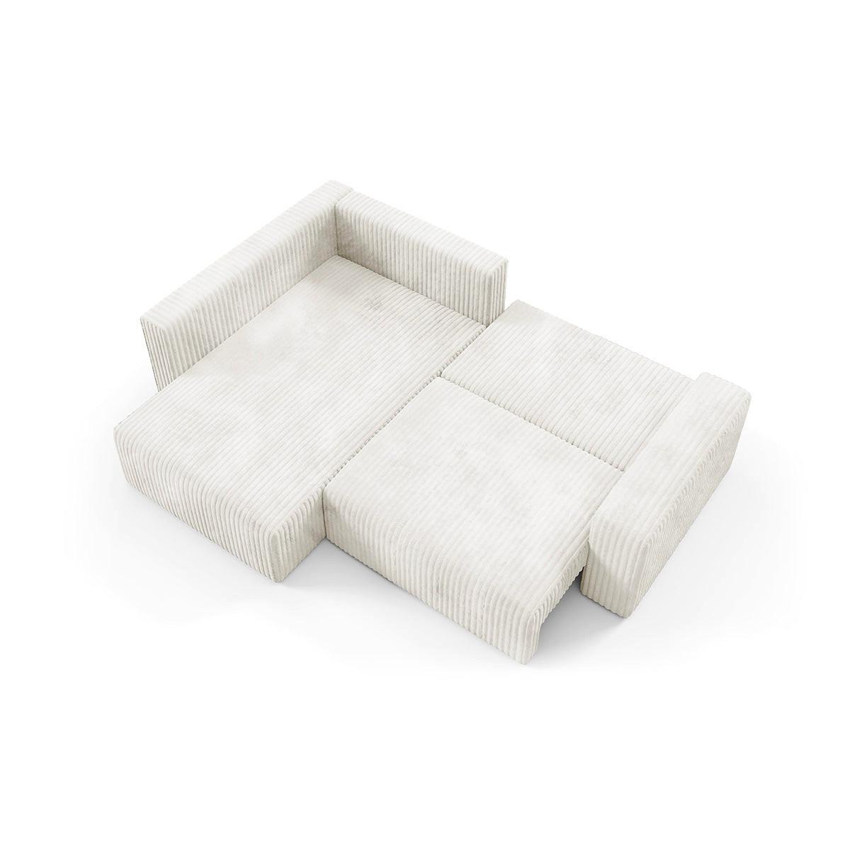 ECKSOFA Angela 4 Sitzplätze Weiß - Weiß, Holz (245/182cm) - Petits-meubles