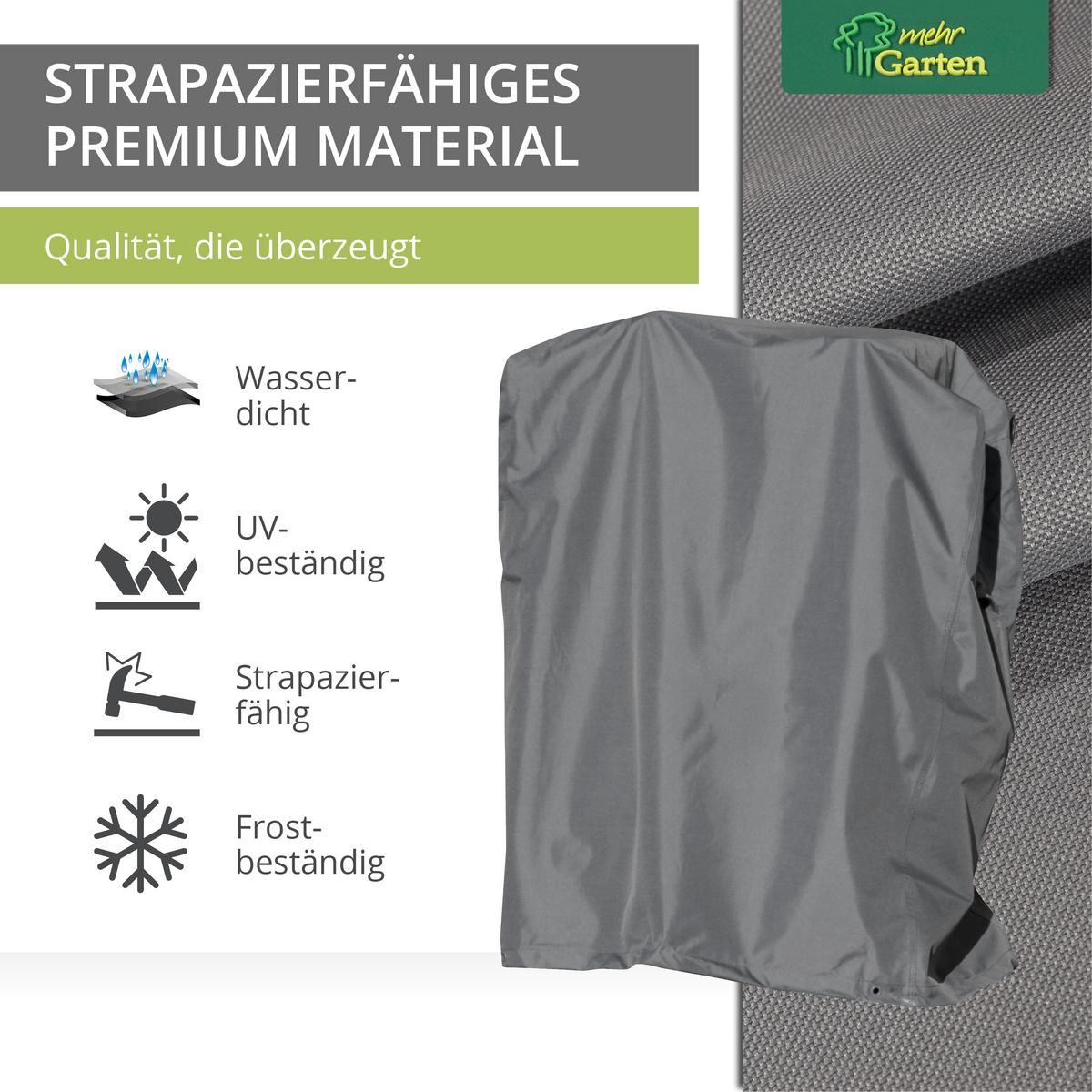 SCHUTZHÜLLE für Stapelstühle / Klappsessel SHP-20148 - Grau, Kunststoff (85/100/15cm) - mehr Garten
