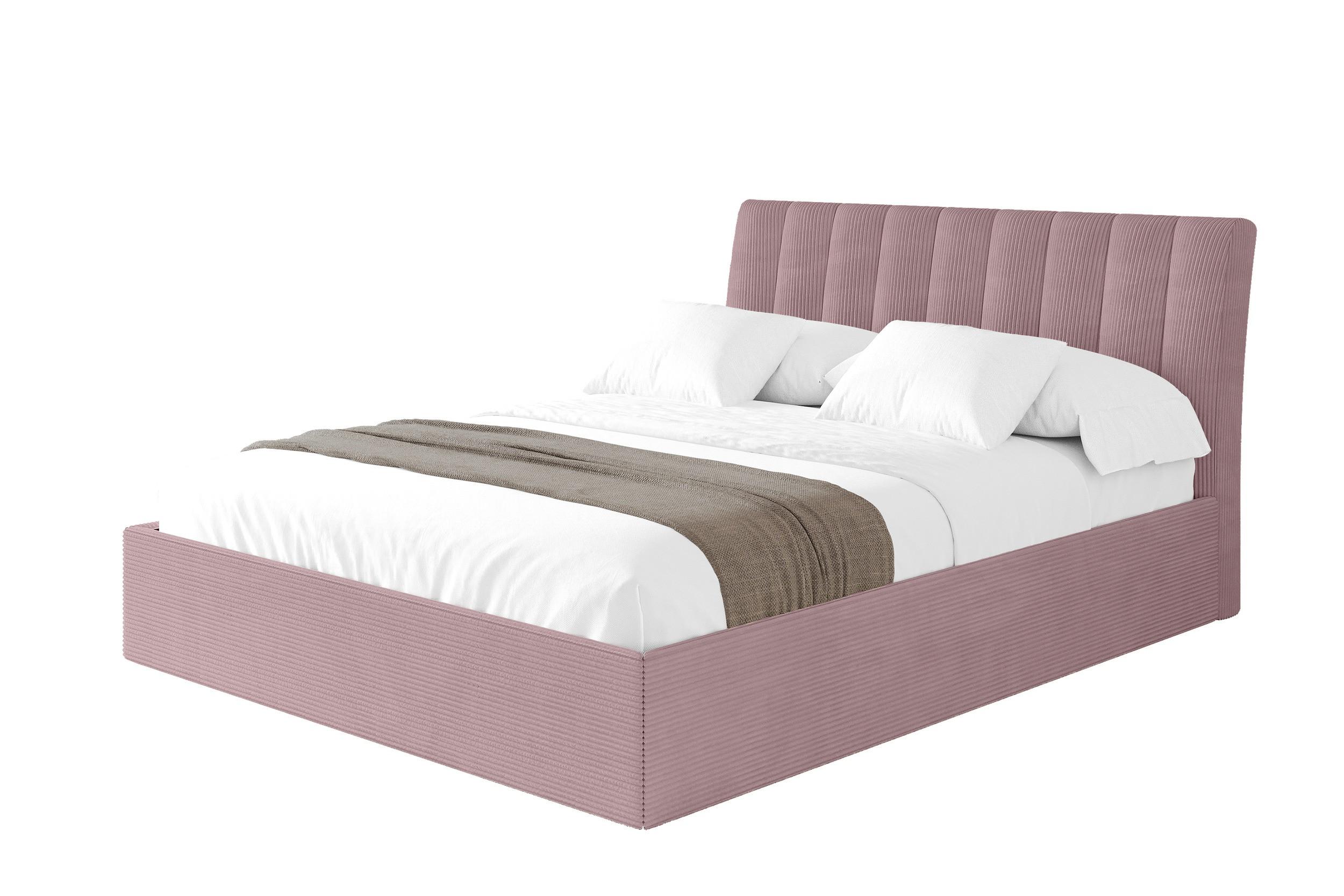 POLSTERBETT mit Bettkasten und Lattenrost, Bett mit Matratze H3/H4 - ILAN 140x200 Rosa - Rosa, Holzwerkstoff/Textil (140/200cm) - ALTDECOR