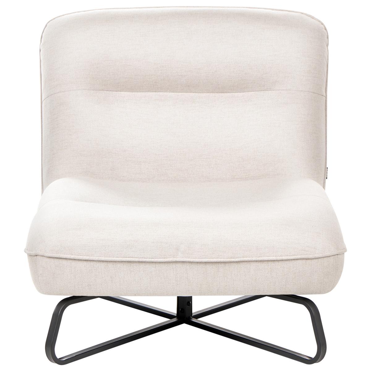 SESSEL Stoff Cremeweiß Lindal - Weiß, Textil (85/85/83cm) - Beliani