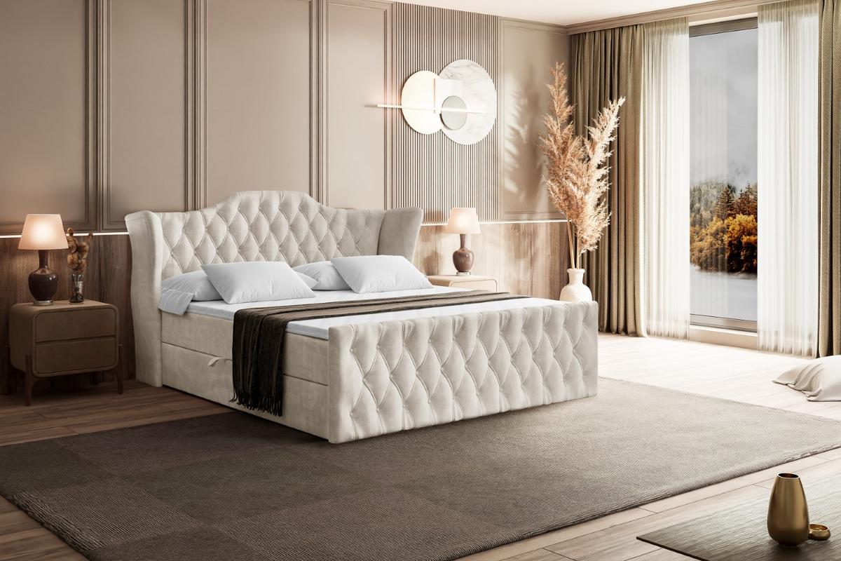 BOXBETT VILA-Z - 140x200 cm - H4 - Ecru - Ecru, Holzwerkstoff (140/200cm) - ALTDECOR