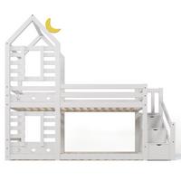 KINDERBETT Weiß 245/97/217 cm - Weiß, Holzwerkstoff (97/217/245cm) - Urban Meuble