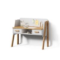 SCHREIBTISCH Mailo Weiß/Artisan 97 x 80 cm - Weiß/Eiche Artisan, Holzwerkstoff (51/97/80cm) - Livinity®