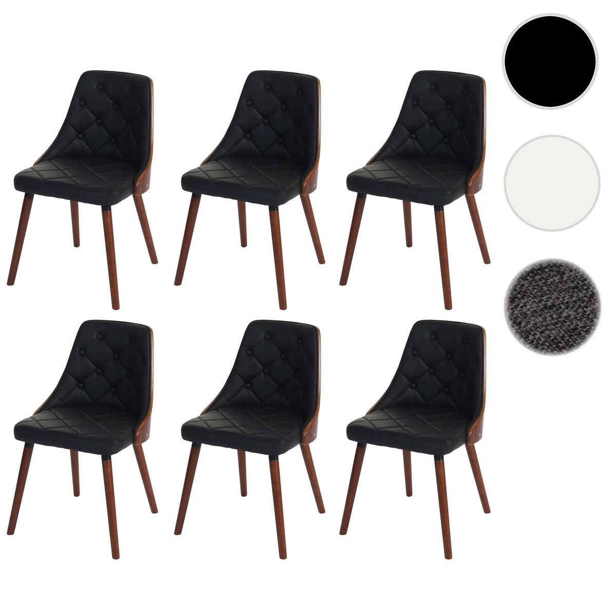ESSZIMMERSTUHL Schwarz 6er-Set - Schwarz, Textil (50/82/53cm) - MCW