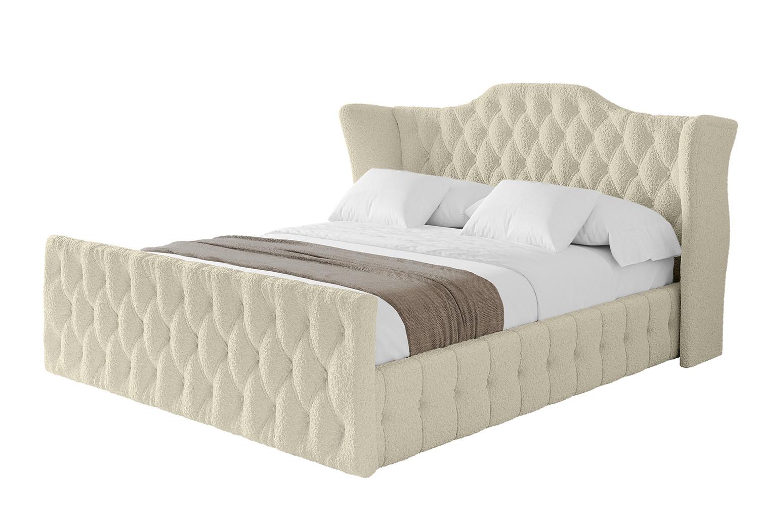 POLSTERBETT mit Bettkasten, Fußteil und Lattenrost, Boxbett mit Matratze H3/H4 - MODY-Z 120x200 Beige - Taupe, Holzwerkstoff/Textil (120/200cm) - ALTDECOR