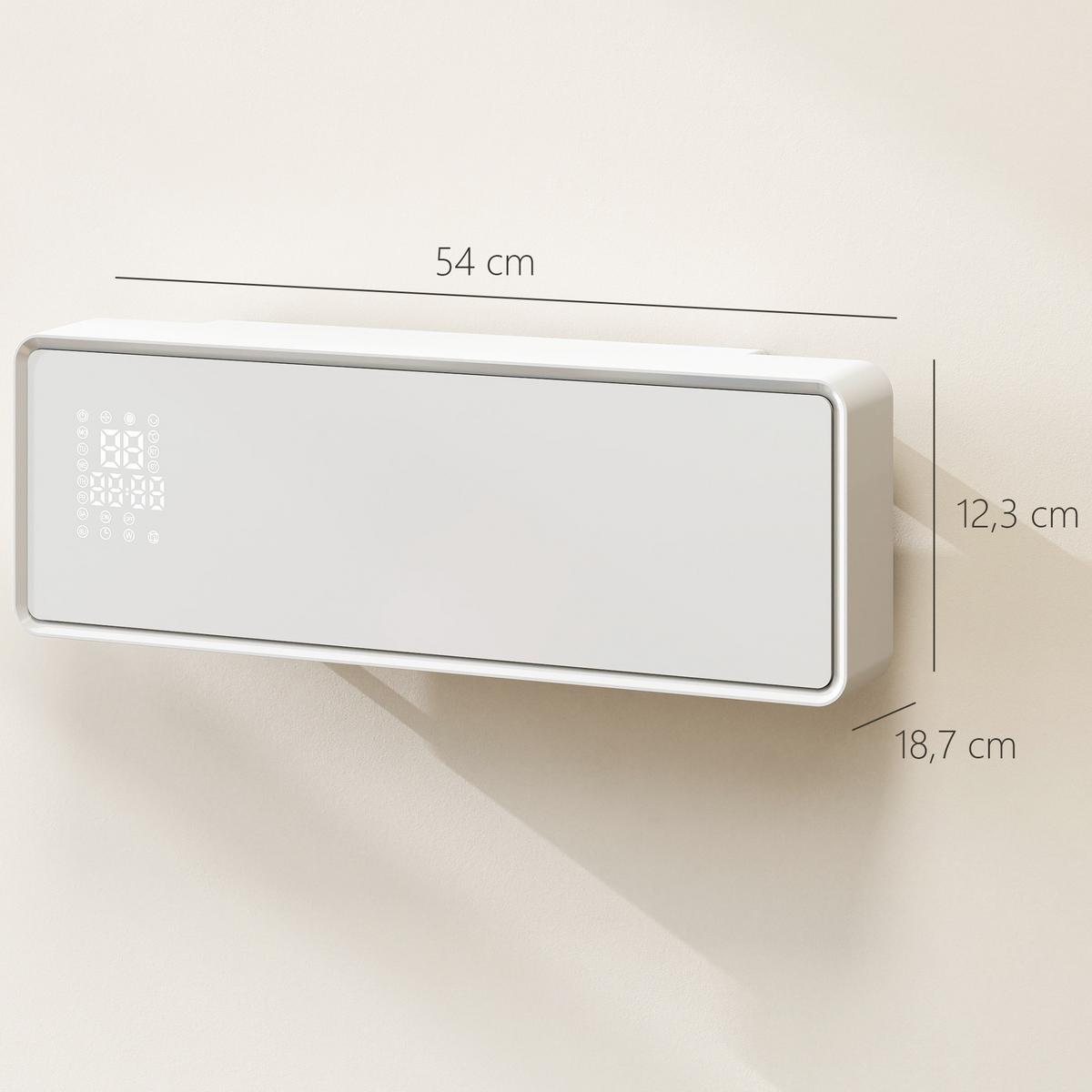WANDHEIZGERÄT ABS PA Weiß - Weiß, Kunststoff (18.7/12.3/54cm) - HOMCOM