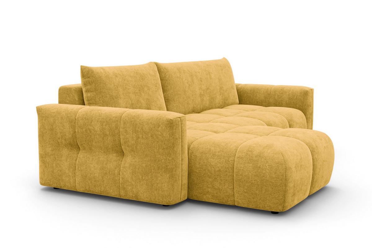 ECKSOFA VERONA 4-Sitzer links, Gelb - Gelb/Schwarz, Holz/Textil (266/173cm) - Courtois Laville