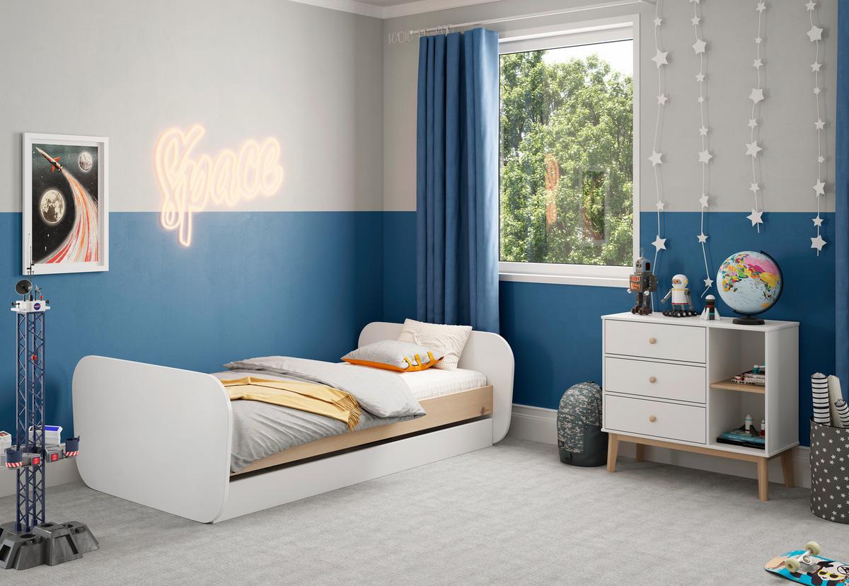 KOMMODE Esteban Weiß 90/40/81 cm - Weiß, Holz (40/81/90cm) - Calicosy