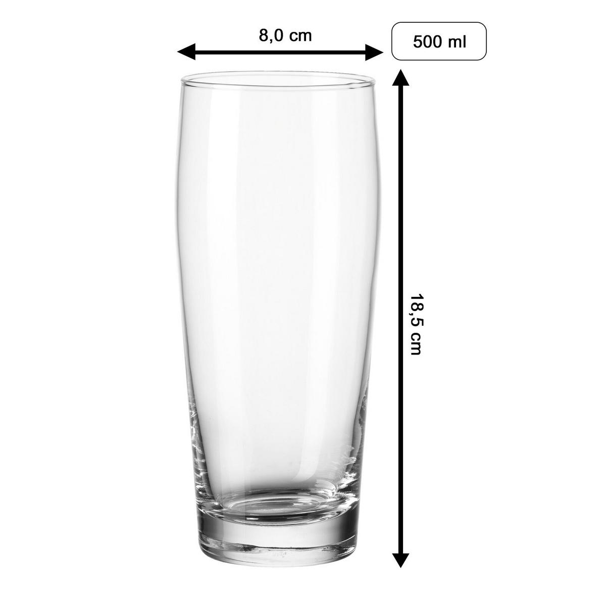 WILLI BECHER BIERGLAS MIT GRAVUR 60. Jubiläum transparent 0,5 l - Transparent, Glas (0.5L) - LUXENTU