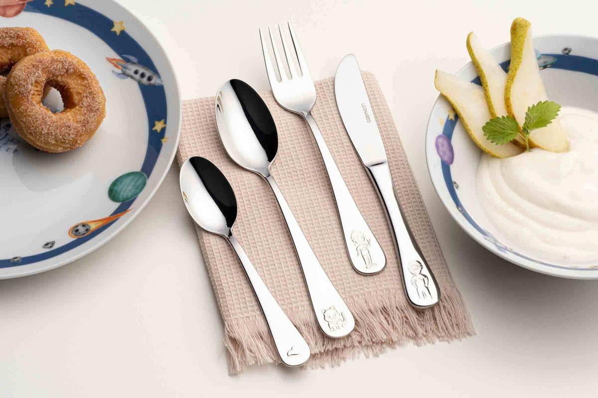 KINDERBESTECK Bambini Avventura silber 4-tlg. - Silberfarben, Metall - Leonardo Living