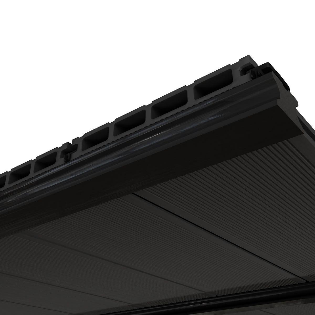 TERRASSENDIELEN WPC Anthrazit 2 m² - Anthrazit, Kunststoff (220/14.6/2.5cm) - Juskys