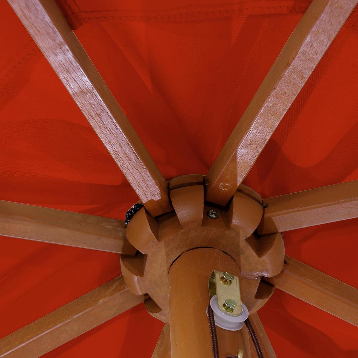 SONNENSCHIRM Orange - Orange, Holz (350/350cm) - MCW