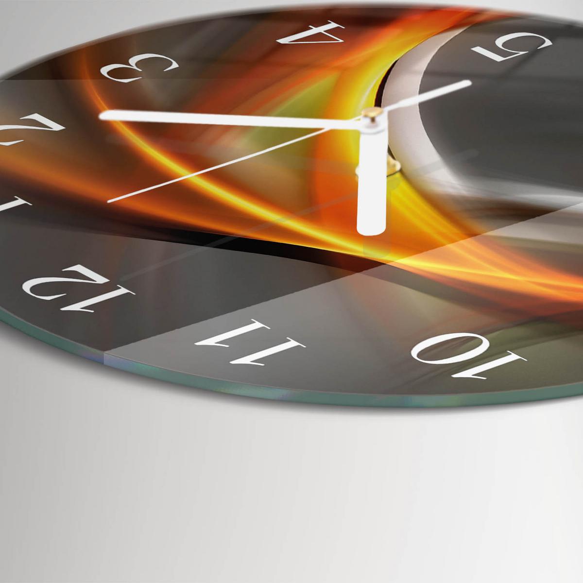 WANDUHR aus Glas Ø30 cm - Abstraktion - Multicolor, Glas (30/30/0.4cm) - TULUP