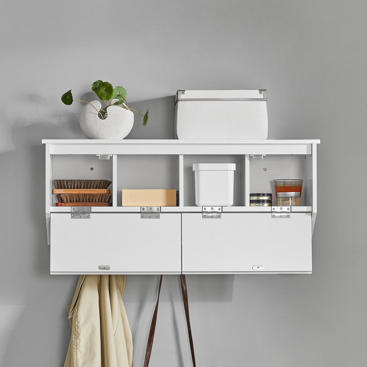 WANDGARDEROBE Weiß - Weiß, Holzwerkstoff (78/30/20cm) - SoBuy