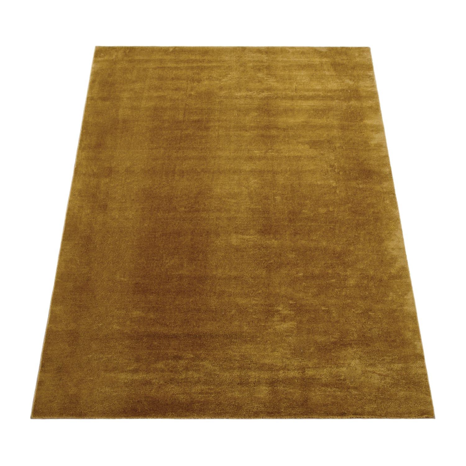 KURZFLORTEPPICH, einfarbig, Senf, 140 x 200 cm - Gelb, Textil (140/200cm) - KADIMA DESIGN