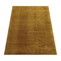 KURZFLORTEPPICH, einfarbig, Senf, 140 x 200 cm - Gelb, Textil (140/200cm) - KADIMA DESIGN