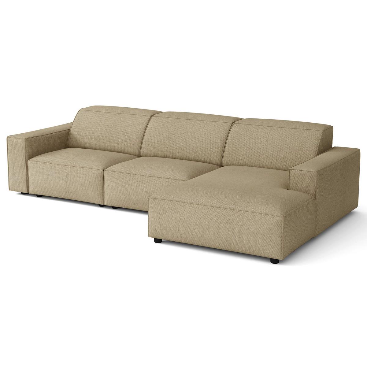 ECKSOFA Sellmo 287 cm - Schwarz/Cappuccino, Kunststoff/Textil (292/166cm) - Selsey