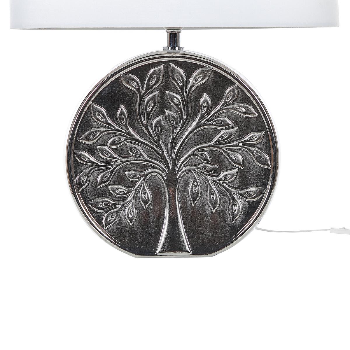 TISCHLAMPE Kherlen 20/38/48 cm - Silberfarben, Keramik (20/38/48cm) - Beliani