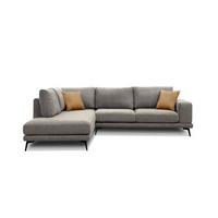 ECKSOFA MEDIOLANE 5-Sitzer, taupe - Taupe, Holzwerkstoff/Textil (219/282cm) - Wozimo