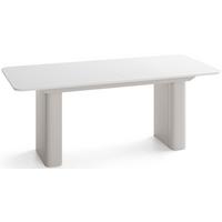 ESSTISCH Riven rechteckig ausziehbar verlängerbar mit Butterfly-Auszug, Weiß 180-276/90/76 cm - Kaschmir/Weiß, Holzwerkstoff/Metall (90/276/76cm) - WFL GROUP