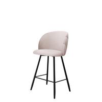BARHOCKER K99 H - Schwarz/Rosa, Holzwerkstoff/Textil (51/105/51cm) - MIRJAN24