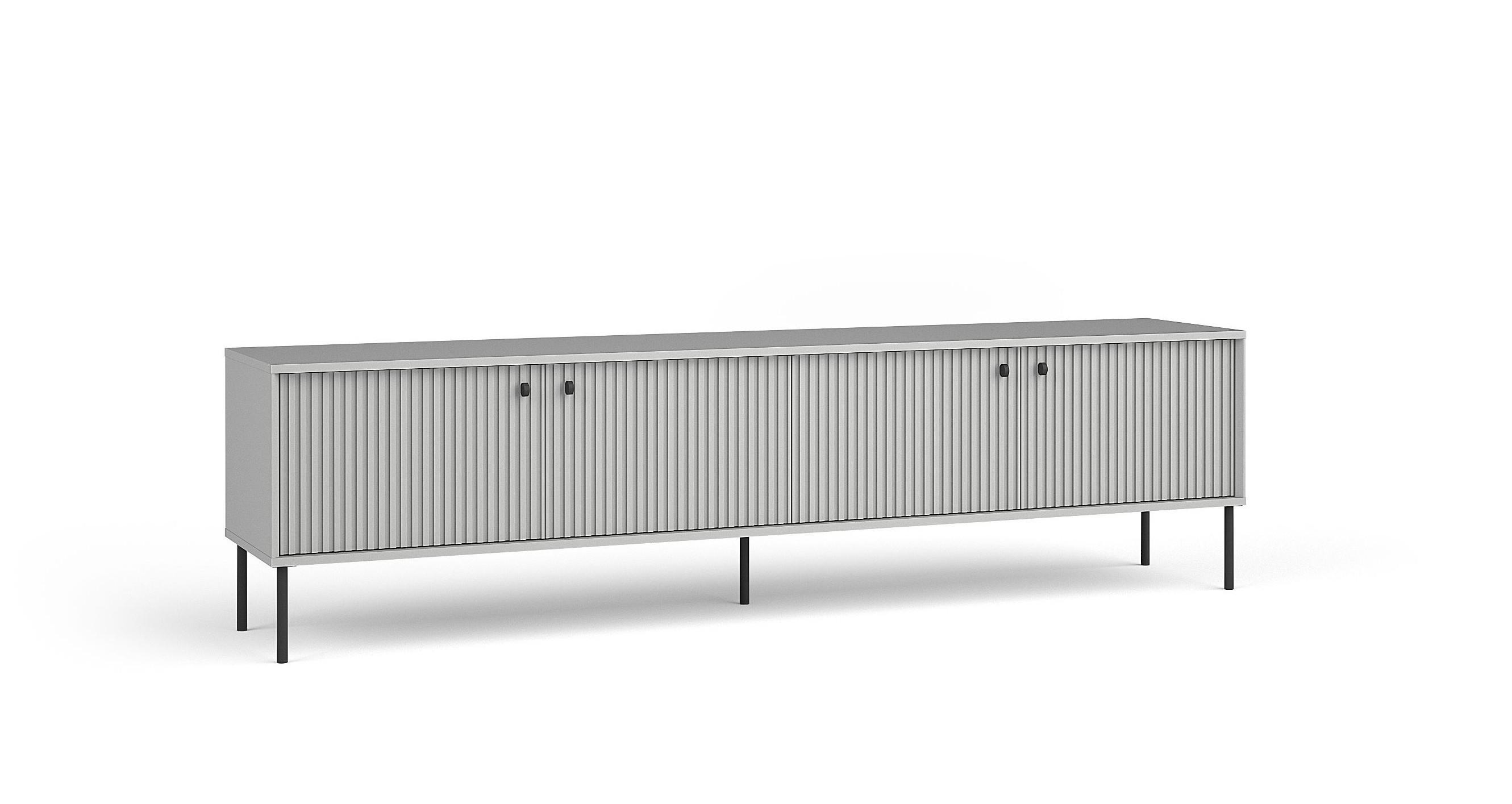 LOWBOARD NIMB 207/54,8/40,5 cm, Grau - Grau, Holzwerkstoff (207/54.8/40.5cm) - MASSENO