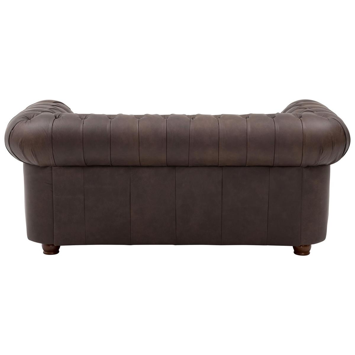 SOFA 2-Sitzer Kath Echtleder (Antikoptik) braun - Braun, Leder (174/74/98cm) - 58aufmkessel