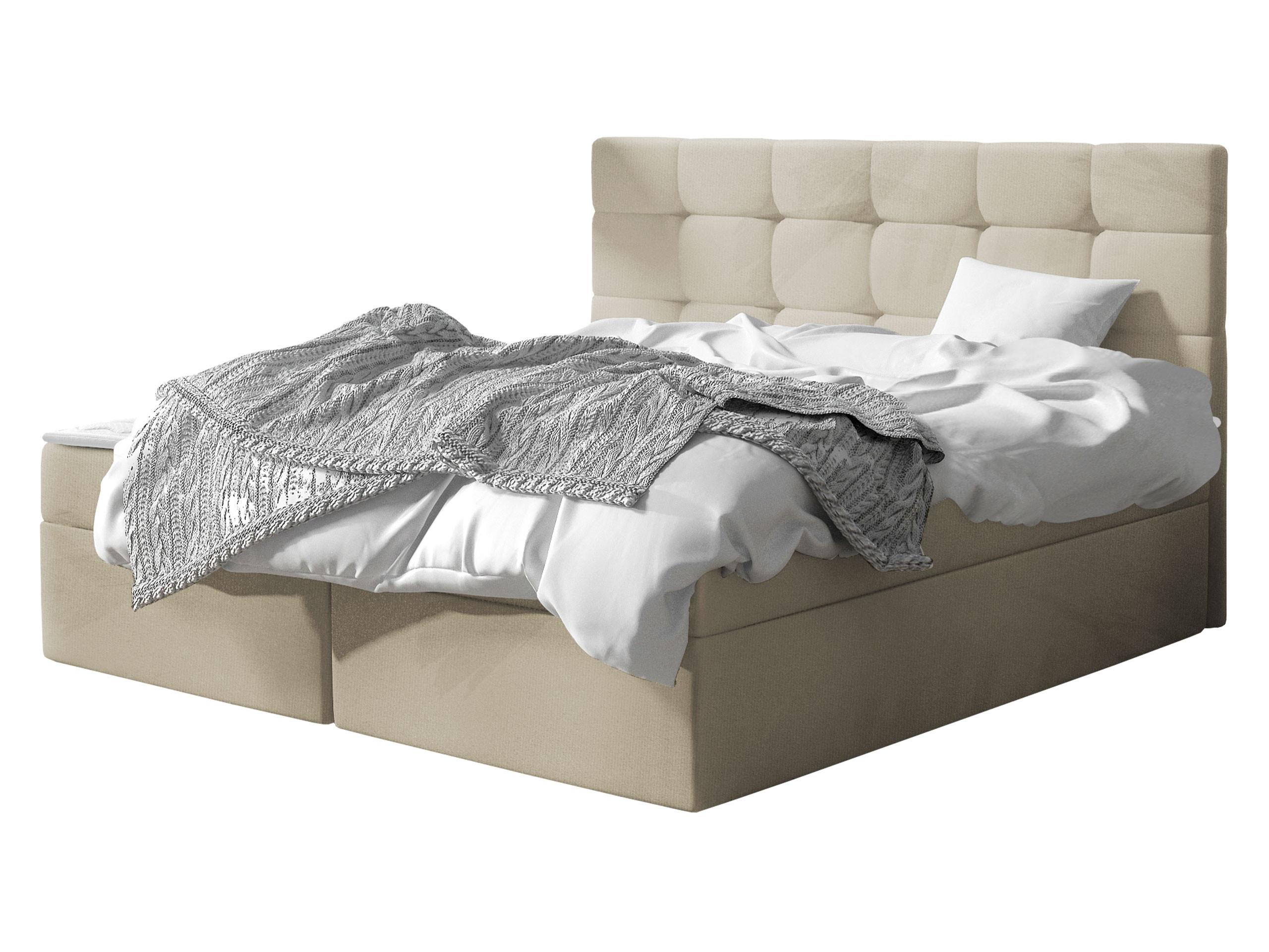 BOXBETT Luanda - H3 - Beige, Holzwerkstoff/Textil (180/200cm) - MIRJAN24