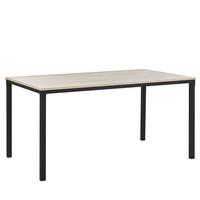ESSTISCH 150/90/76 cm Hellbraun, Schwarz Rechteckig Hockley - Hellbraun, Holzwerkstoff (150/90/76cm) - Beliani