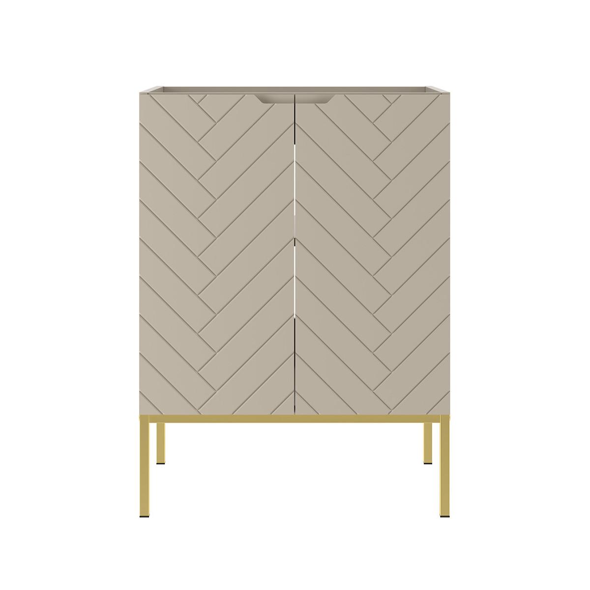 WASCHTISCHUNTERSCHRANK 60cm Daria Kaschmir - Beige, Holzwerkstoff (60/82/45.8cm) - Petits-meubles