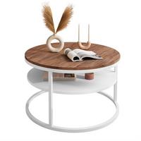 COUCHTISCH CIRI SLIM mit Regal Eichenholz Sterling - Weiß, Holzwerkstoff (60/60/42cm) - Lookway