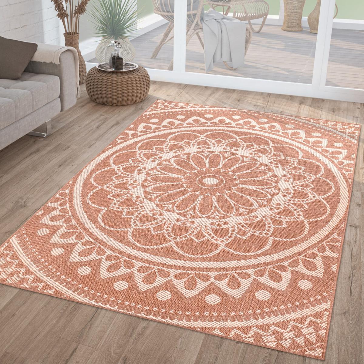 OUTDOORTEPPICH Marokkanisch Apricot 160 x 220 cm - Hellrosa, Kunststoff (160/220cm) - TT Home