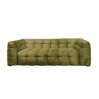 SOFA RIO Grün Velvet - Schwarz/Grün, Textil (282/68/105cm) - KAWOLA