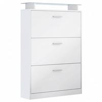 SCHUHSCHRANK Lavia Front in Weiß matt - Weiß, Holzwerkstoff (89/128/23cm) - Vladon