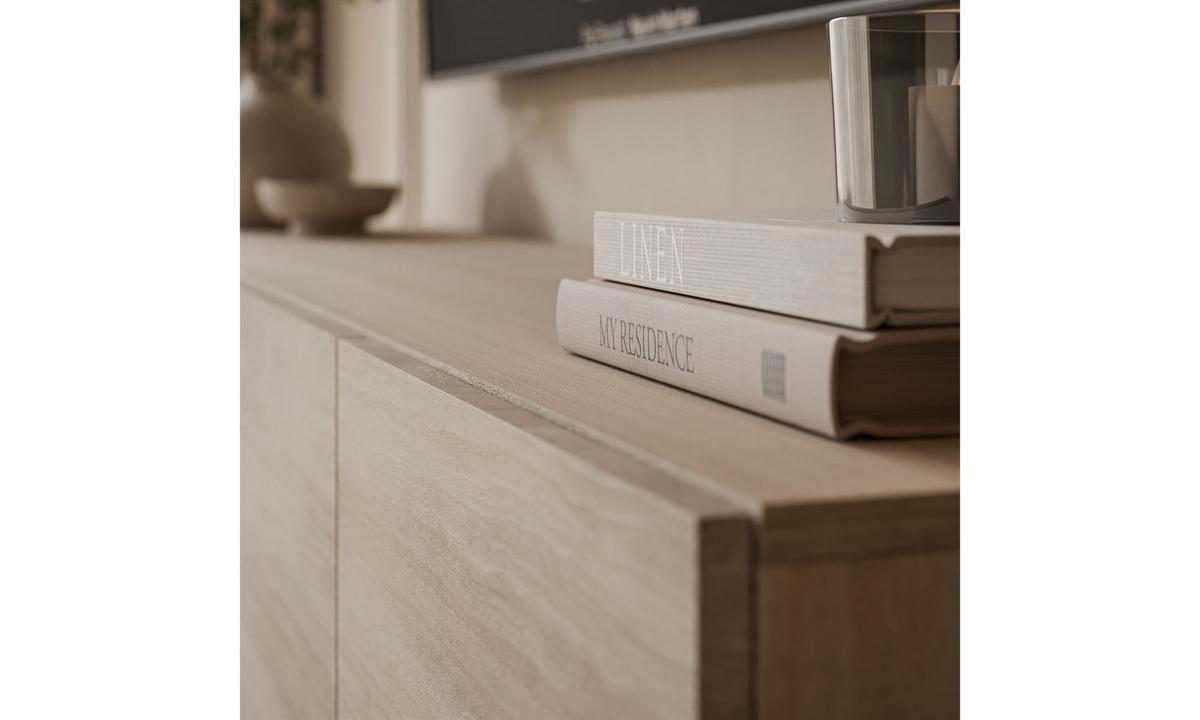 TV-SCHRANK COLGANTE 200/40/36 cm hängend Travertin - Beige, Holzwerkstoff (200/36/40cm) - Lookway