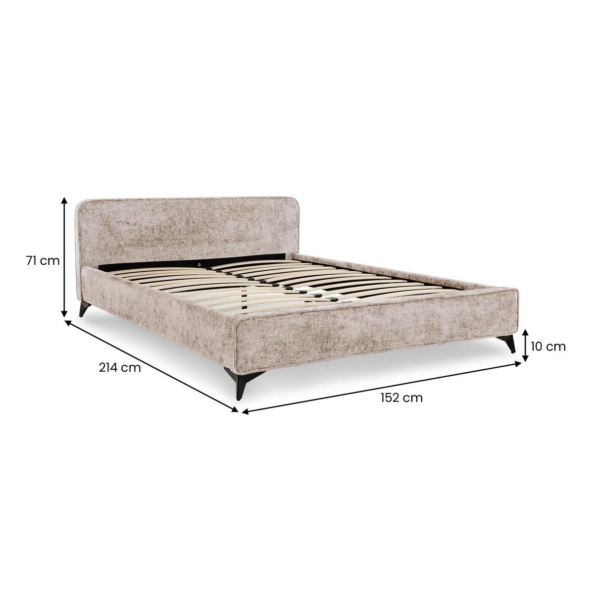 POLSTERBETT VIRETTA 140X200 CM - Beige, Textil (140/200cm) - IDIMEX