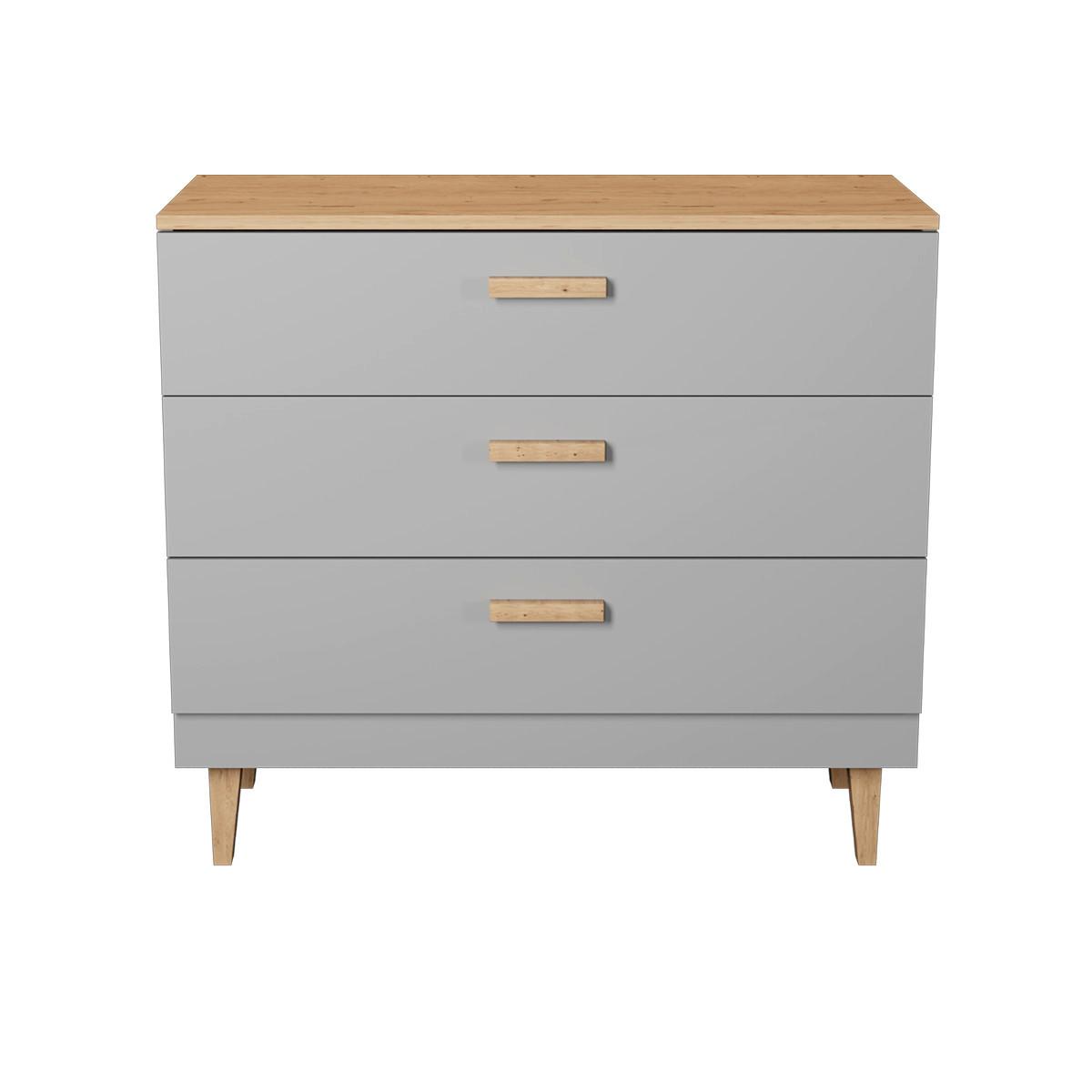 KOMMODE Denver Grau - Grau, Holzwerkstoff (100/90/47cm) - Petits-meubles
