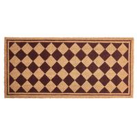 FUSSMATTE Beige/Braun 55/120 cm Kokosfasern Cardona - Beige, Textil (55/120cm) - Beliani