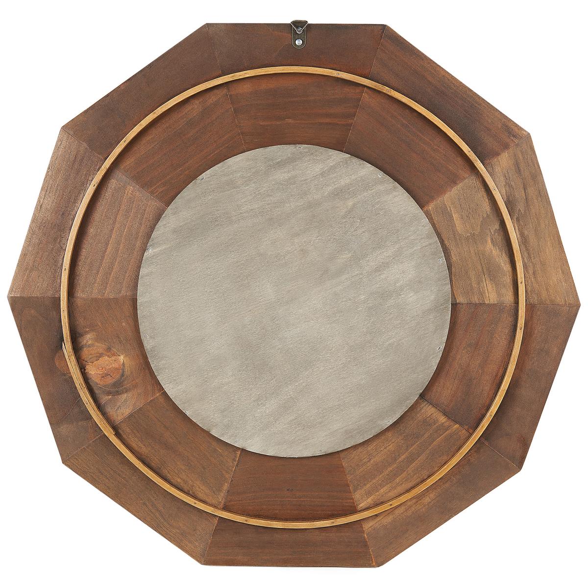 WANDSPIEGEL Holz braun 60/60 cm Asem - Braun, Holz (60/60/2cm) - Beliani